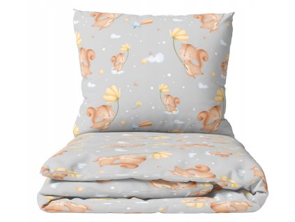 18875 detske obliecky 120x90 vevericka siva