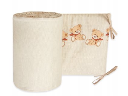 Mantinel do postieľky 360x30 Béžový medvedík