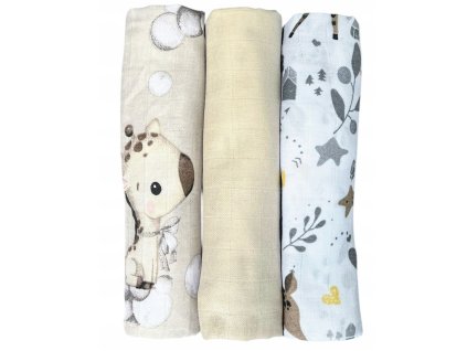 19151 muselinove latkove plienky premium 60x75 3v1 bezova zirafa