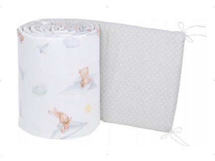 35612 mantinel do postielky baby 180x30 zajko v lietadle