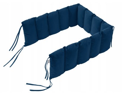 35713 tmavomodry jednofarebny mantinel do postielky modul velvet 180x25