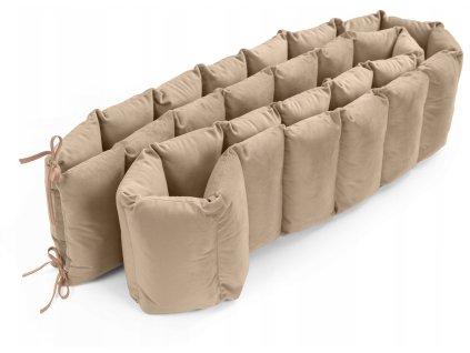 35744 bezovy jednofarebny mantinel do postielky modul velvet 360x25