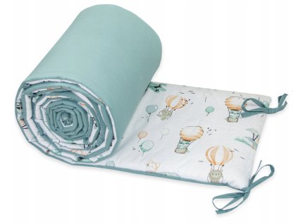 Mantinel do postieľky 360x30 petrolejová lietadlá