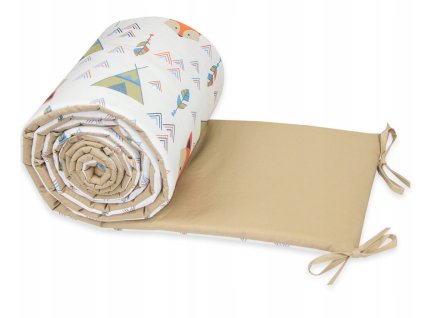 Mantinel do postieľky 360x30 béžová líška