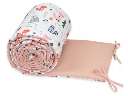 Mantinel do postieľky 360x30 lososová líška
