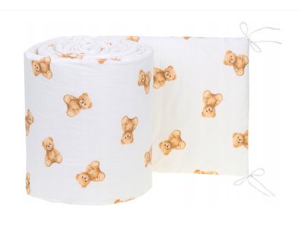 35783 mantinel do postielky 360x30 biela medvediky