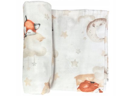 35804 muselinova zavinovacia plienka 120x120 lesne zvieratka