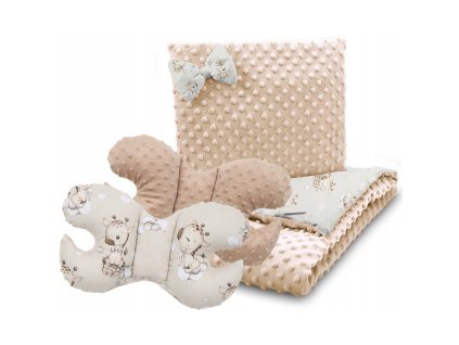 Deka do kočíka 3v1 minky (Farba srnka-zajačik-veverička)