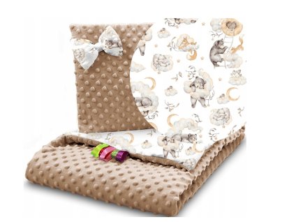 Deka do kočíka + vankúš Minky