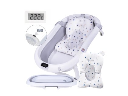 Skladacia vanička s podložkou a teplomerom Prima