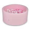 Okrúhly suchý bazén ružový 90x40 + 200 guličiek