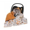 Deka s kapucňou do autosedačky Minky Baby 80x80 (Farba žirafa)
