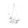 Stropná lampa do detskej izby Hellux II Lietadlo drevená/šedá