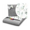 Deka do kočíka + vankúš 75x100 Minky Animals (Farba veľryba)