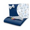 Deka do kočíka + vankúš 75x100 Minky Animals (Farba veľryba)