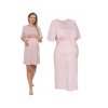 Tehotenská nočná košeľa do pôrodnice  Infantilo Pinky Svetloružová (Veľkosť XXL)
