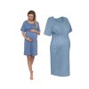 Tehotenská nočná košeľa do pôrodnice  Blue (Veľkosť XXL)