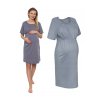 Tehotenská nočná košeľa do pôrodnice Infantilo Grey (Veľkosť XXL)