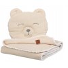 Mušelínová deka s vankúšikom Teddy (Farba sivá)