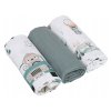 Mušelínové látkové plienky Premium Animals 60x75 3v1 (Farba sivé bodky)