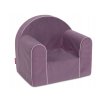 Jednofarebné detské kresielko, fotel Velvet