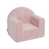 Jednofarebné detské kresielko, fotel Velvet