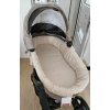 Béžová podložka do hlbokého kočíka s matracom Classic 2v1
