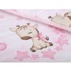 35591 2 mantinel do postielky baby 180x30 girafee ruzova zirafa