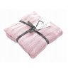 Tkaná deka do kočíka ružová