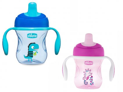 Chicco detská fľaša s držadlom 200 ml 6h+