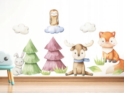 5762 1 detske samolepky na stenu uniqe forest 100x60 cm