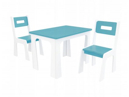 Detský stolík so stoličkami Simply (Farba sivá)