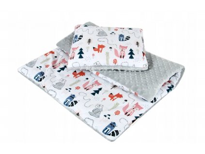Babakocsi takaró + párna Minky Vulpi 75x60