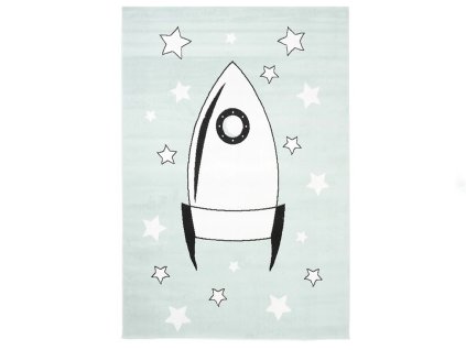Gyermek szőnyeg Rocket Blue 170x120 világoskék