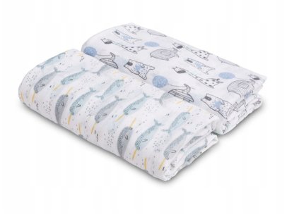 Muszlin pelenkák 120x120 2db Sensillo