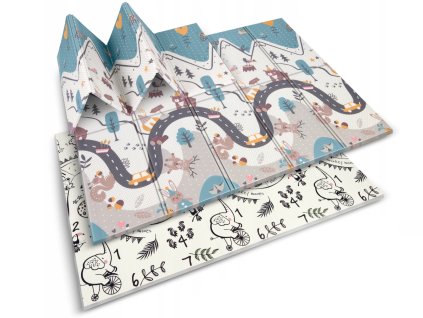 Összecsukható szőnyeg gyerekeknek ABC Roads II 180x200 cm