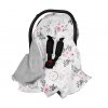 Zavinovacia Polar deka do autosedačky, kočíka 100x100 (Farba srnka-zajačik-veverička)