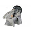 Wrap minky takaró autósüléshez, babakocsihoz rögzítéssel és kapucnival 95x95