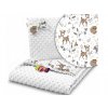 Deka do kočíka + vankúš 75x100 Minky Animals (Farba veľryba)