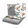 Deka do kočíka + vankúš 75x100 Minky Animals (Farba veľryba)