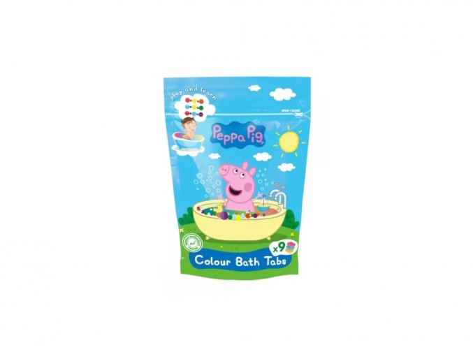 13899 peppa pig colour bath tabs doypack 9 x 16 g barvici tablety do koupele 5060537182124