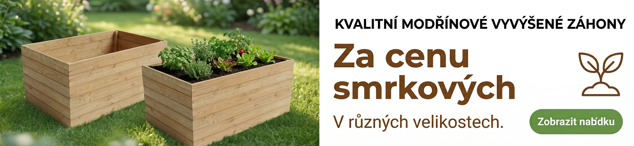 Vyvýšené modřínové záhony