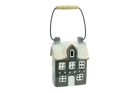 2 wahl laterne haus keramik graublau 125x9x17cm