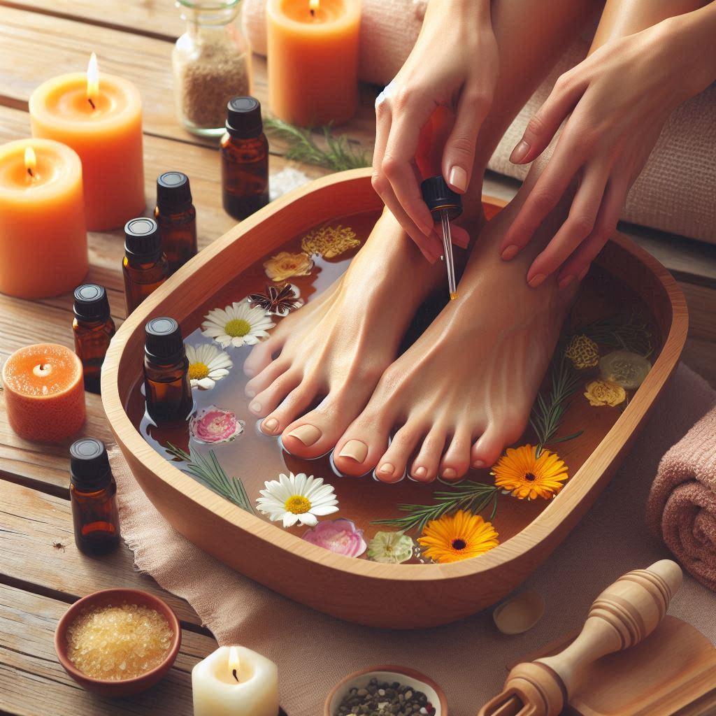 Relaxační lázeň na nohy s esenciálními oleji🦶🌿