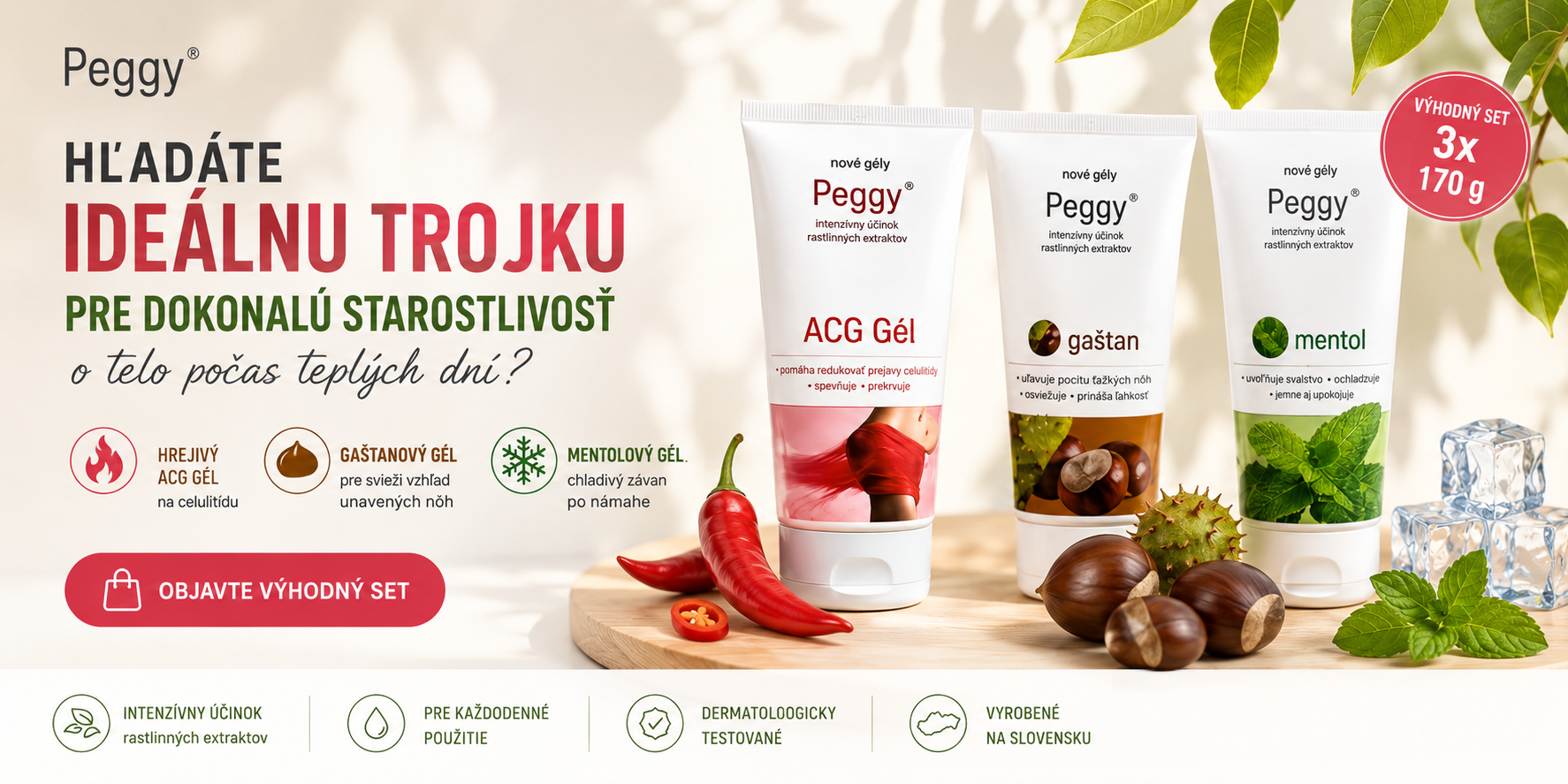 Letný anticelulitídny set PEGGY
