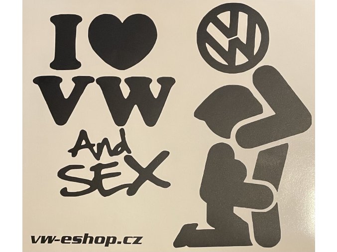Samolepka - I love Volkswagen and sex