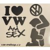 Samolepka - I love Volkswagen and sex