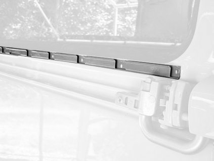 držák krytu mechanizmu posuvných dveří T2 8/67-10/79 + T25 5/79-7/92