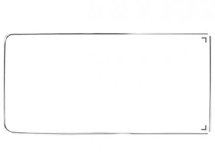 lišta bočního středního skla T2 8/67-10/79 k výklopnému oknu