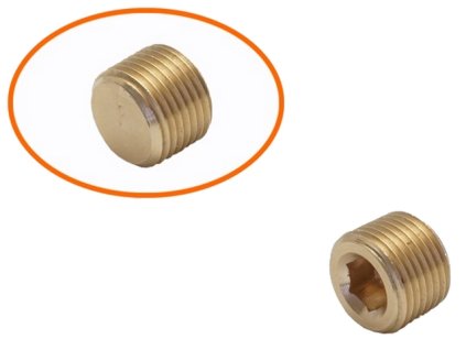 záslepka nádoby odvětrání bloku motoru 3/8'' NPT mosazná